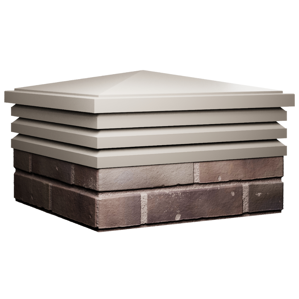 Колпак Zking Бона ХайТек Бежевый на столб 2х2 кирпича (513х513мм) в Тайшете фото