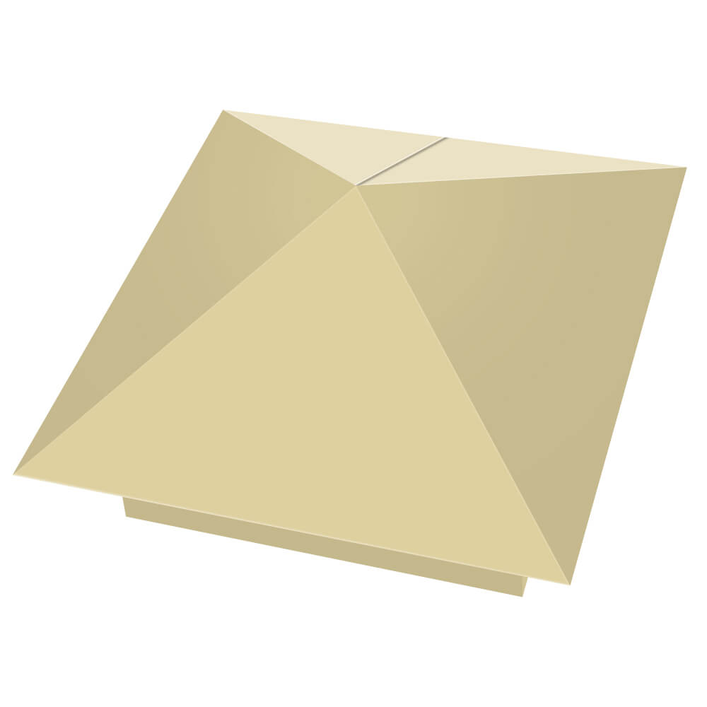 Колпак металлический 400х400мм RAL1014 Бежевый заборный Тайшет фото