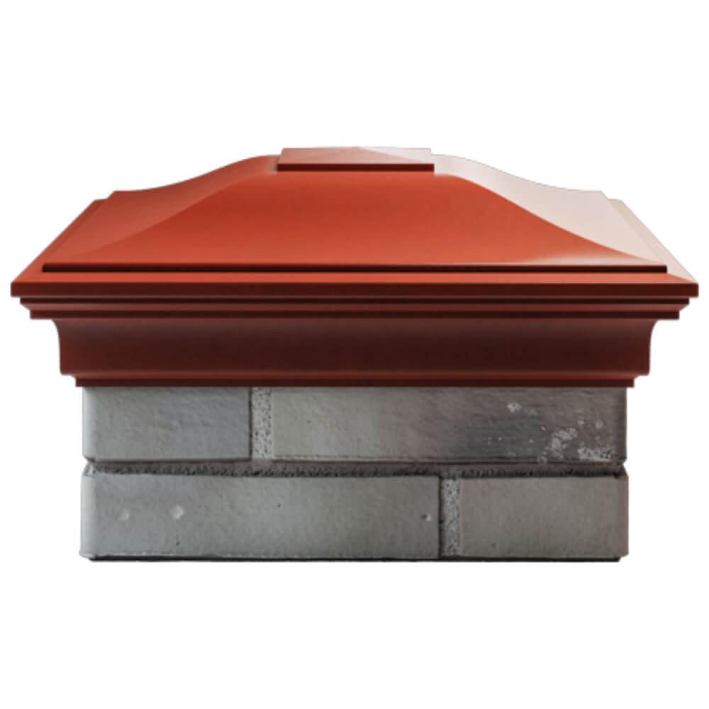 Колпак Zking Монблан Красный на столб 1.5х1.5 кирпича (385х385мм) Тайшет фото