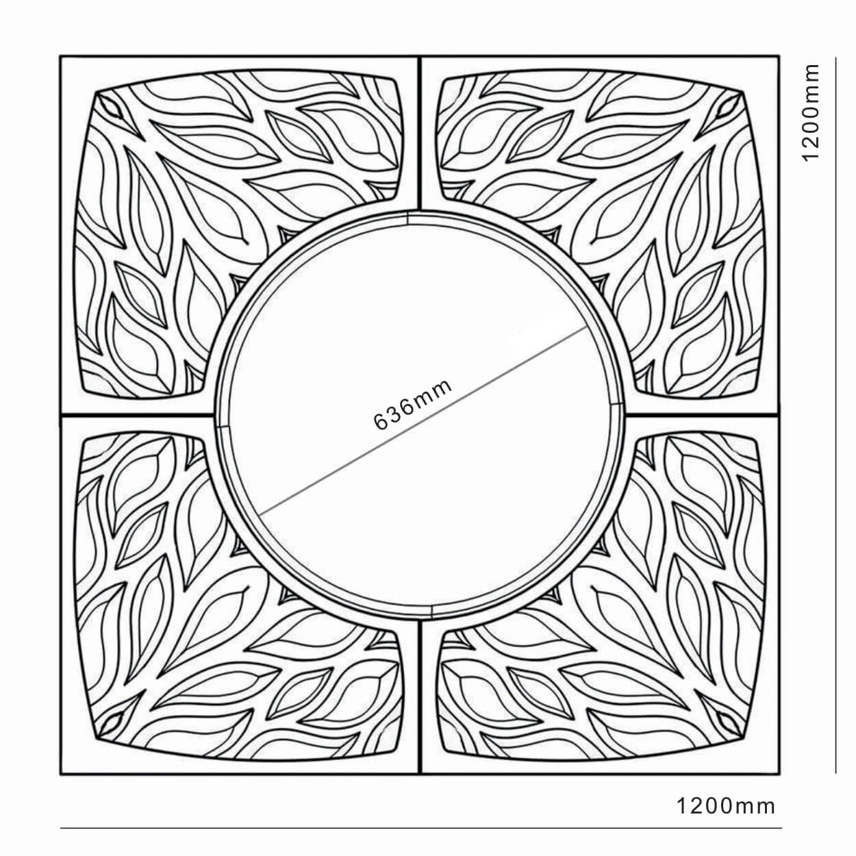 Приствольная решетка для дерева ZKING CRUST 1.2х1.2м Черная в Тайшете фото