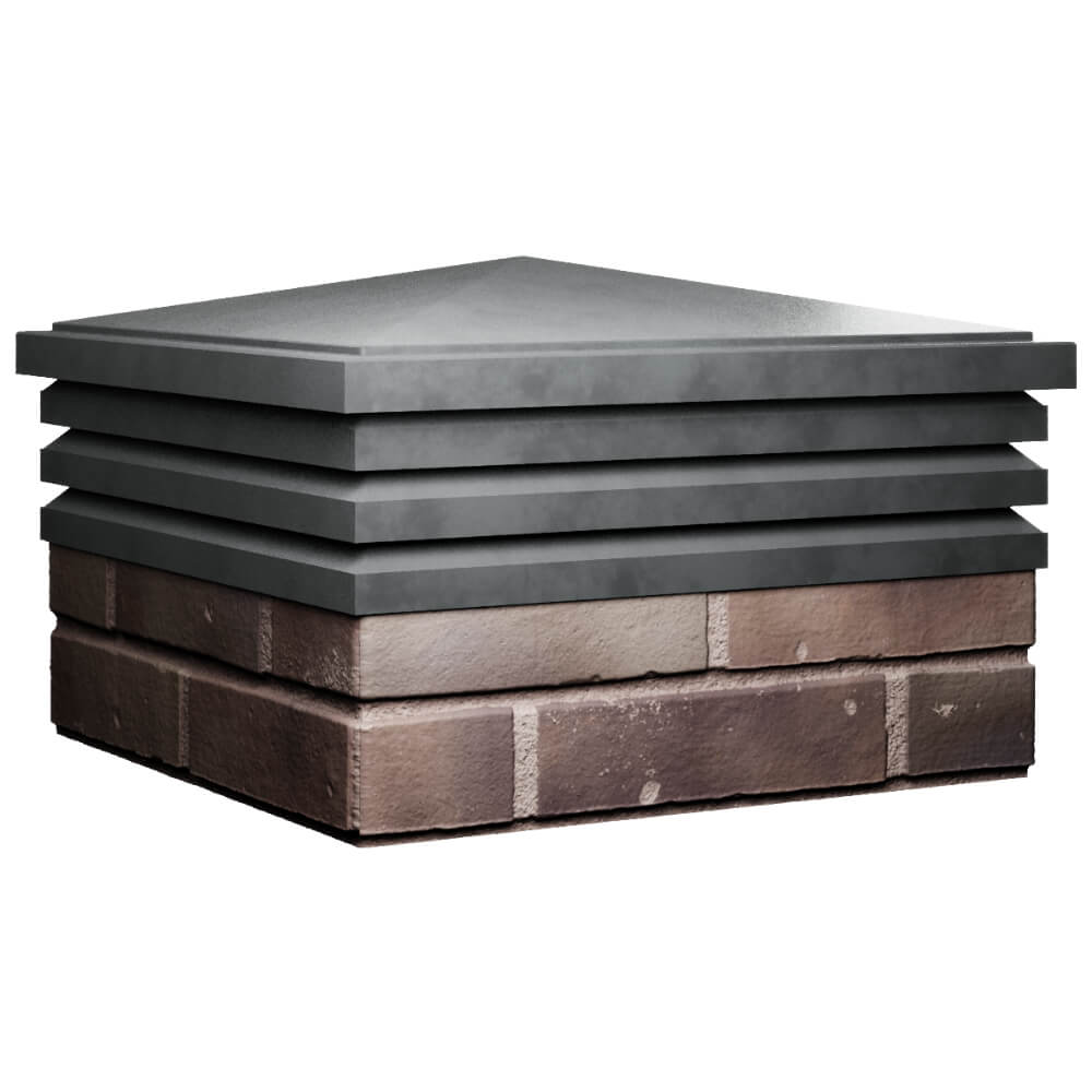 Колпак Zking Бона ХайТек Серый на столб 2х2 кирпича (513х513мм) в Тайшете фото