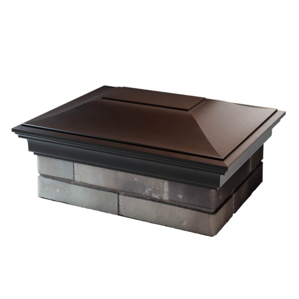 Колпак Zking Монблан Коричневый на столб 2х1.5 кирпича (515х385мм) в Тайшете фото