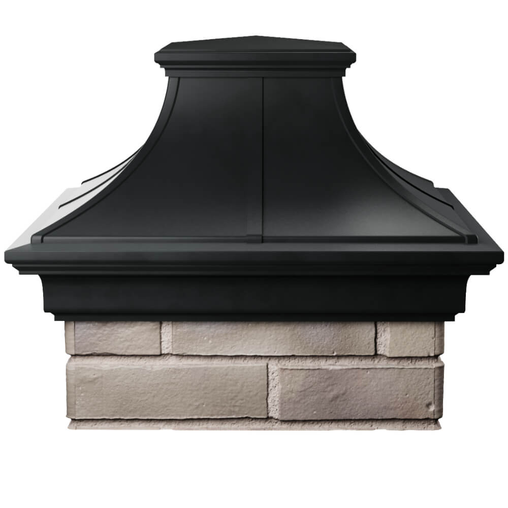 Колпак Zking Монблан Премиум Черный на столб 1.5х1.5 кирпича (385х385мм) Тайшет фото