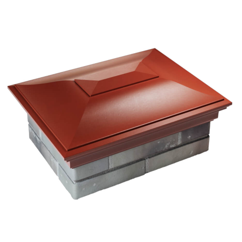 Колпак Zking Монблан Красный на столб 2х1.5 кирпича (515х385мм) Тайшет фото