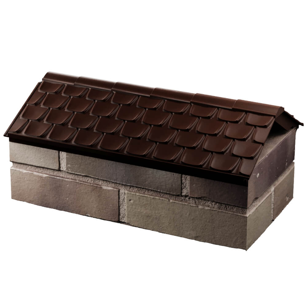 Парапет Zking Эльбрус Коричневый с посадкой на 1 кирпич (255мм) в Тайшете фото