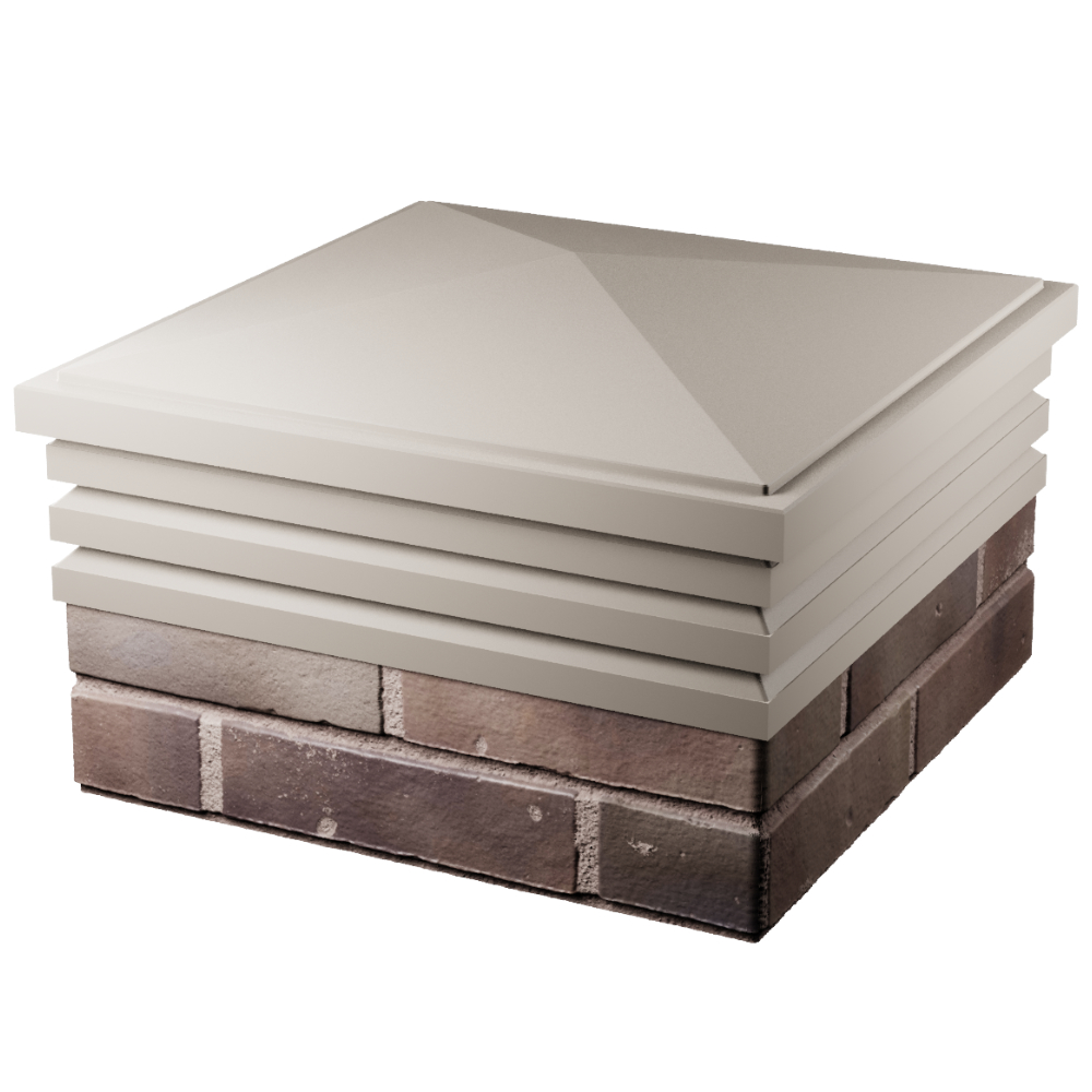 Колпак Zking Бона ХайТек Бежевый на столб 2х2 кирпича (513х513мм) в Тайшете фото