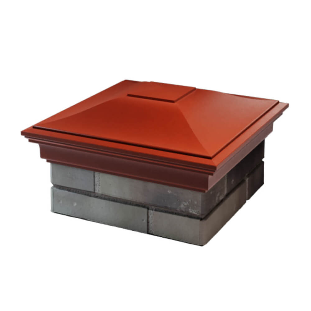 Колпак Zking Монблан Красный на столб 1.5х1.5 еврокирпича 0.7НФ (355х355мм) в Тайшете фото