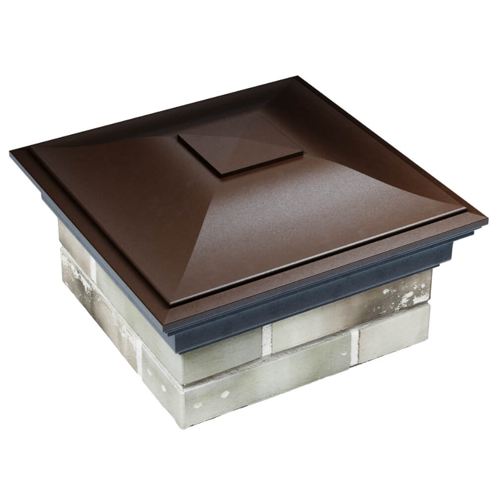 Колпак Zking Монблан Коричневый на столб 1.5х1.5 кирпича (385х385мм) в Тайшете фото