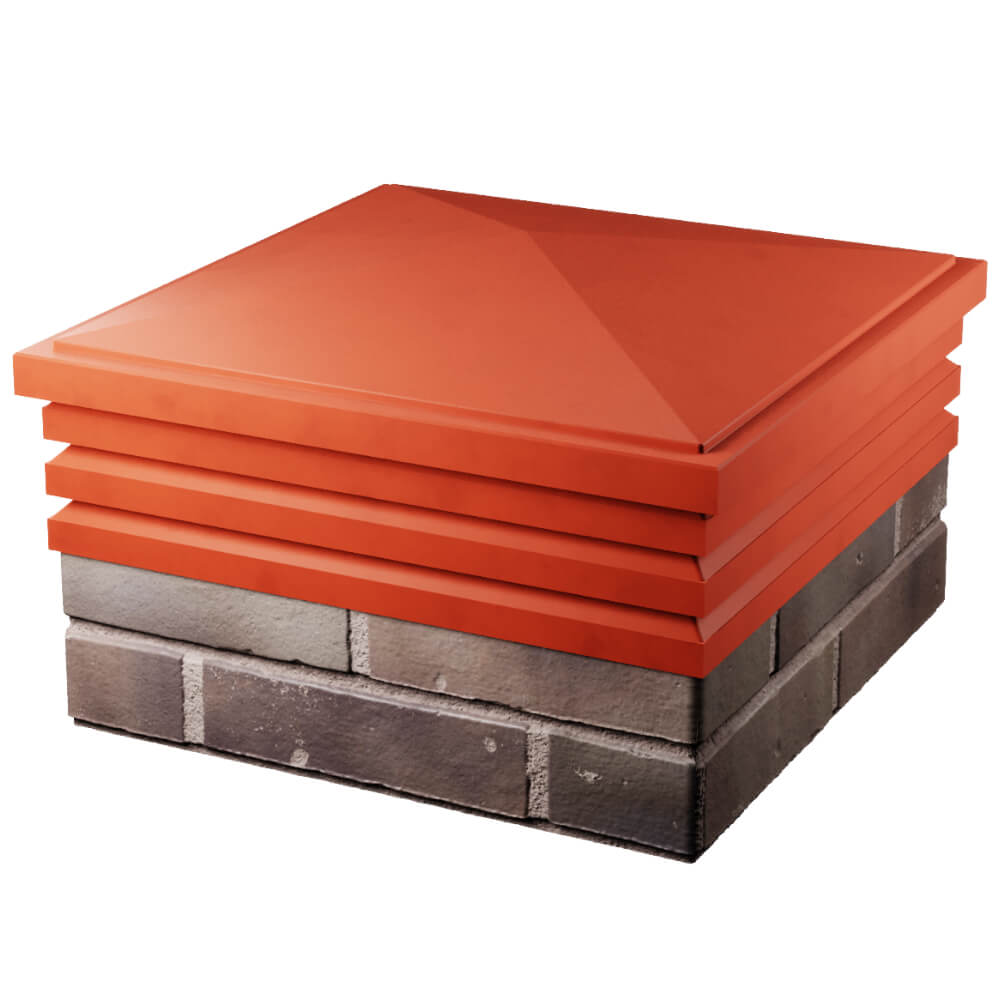 Колпак Zking Бона ХайТек Красный на столб 2х2 кирпича (513х513мм) в Тайшете фото