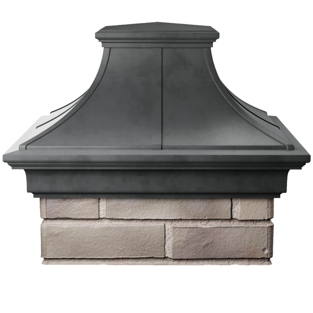 Колпак Zking Монблан Премиум Серый на столб 1.5х1.5 кирпича (385х385мм) Тайшет фото