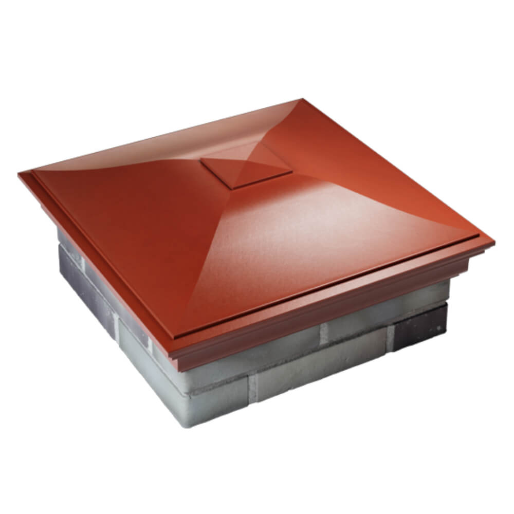 Колпак Zking Монблан Красный на столб 2х2 кирпича (515х515мм) Тайшет фото