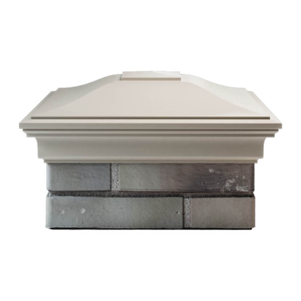 Колпак Zking Монблан Бежевый на столб 1.5х1.5 еврокирпича 0.7НФ (355х355мм) Тайшет фото