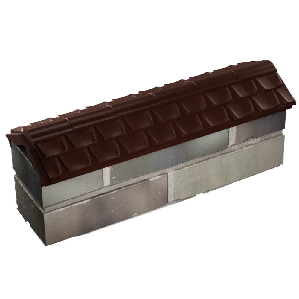 Парапет Zking Эльбрус Коричневый с посадкой на 0.5 кирпича (130мм) в Тайшете фото