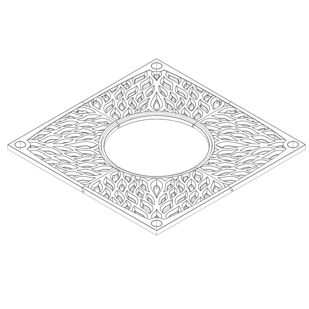 Приствольная решетка для дерева ZKING CRUST 2х2м Черная в Тайшете фото