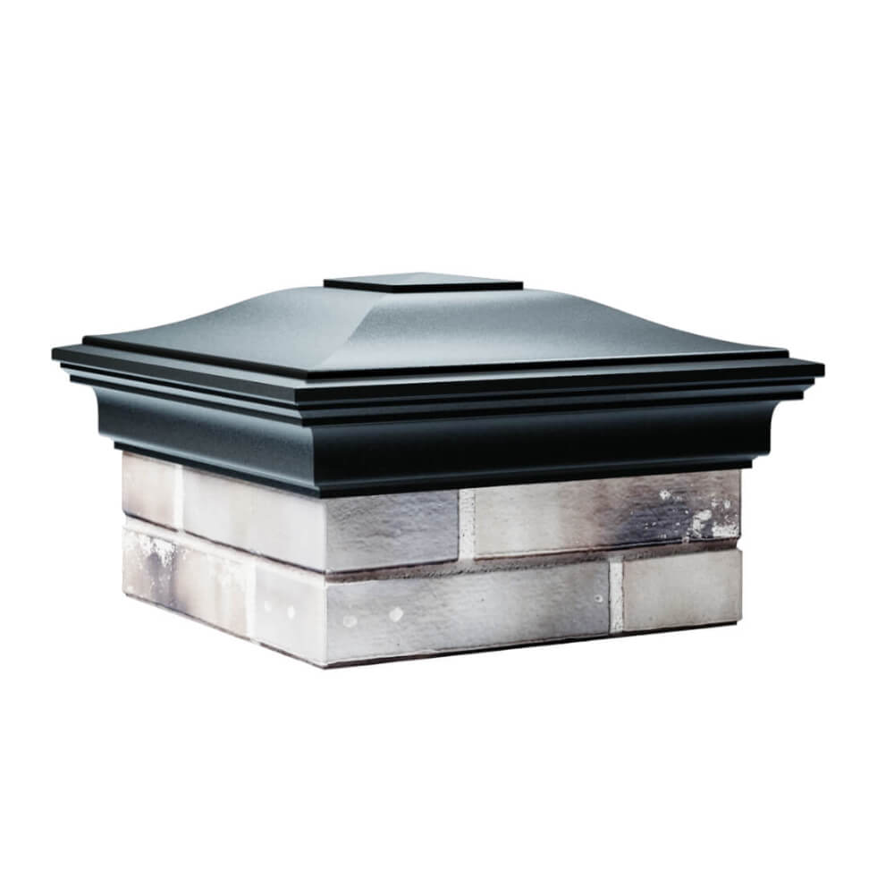 Колпак Zking Монблан Черный на столб 1.5х1.5 еврокирпича 0.7НФ (355х355мм) в Тайшете фото