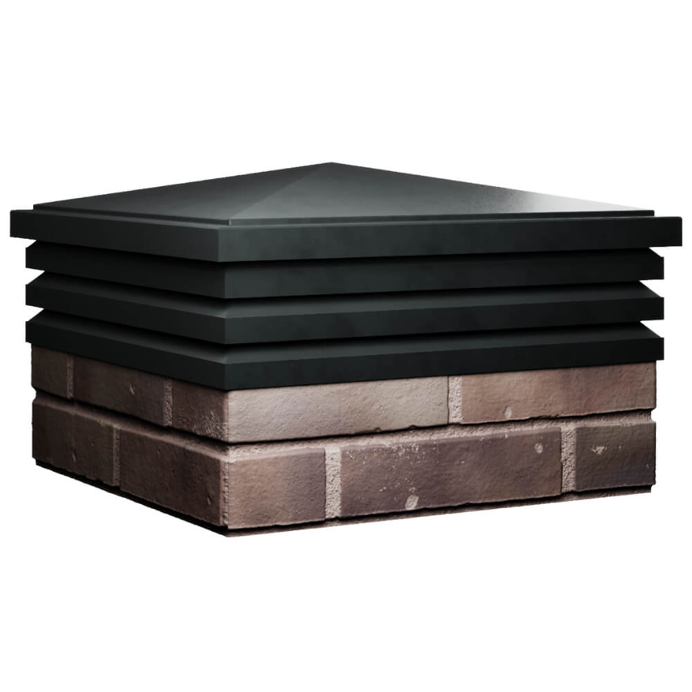 Колпак Zking Бона ХайТек Черный на столб 2х2 кирпича (513х513мм) в Тайшете фото