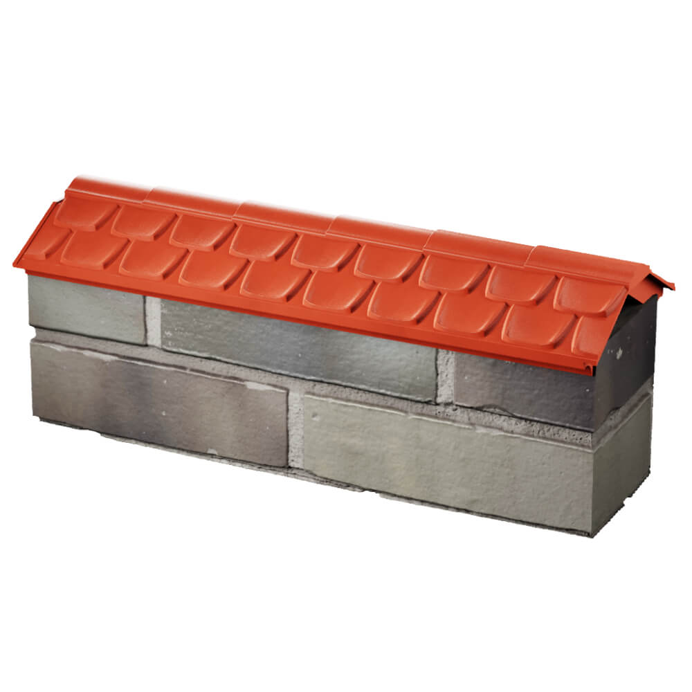 Парапет Zking Эльбрус Красный с посадкой на 0.5 кирпича (130мм) в Тайшете фото