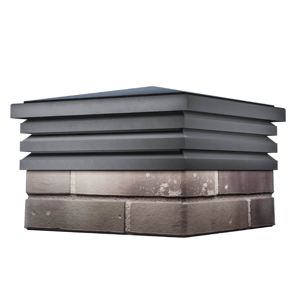 Колпак Zking Бона ХайТек Серый на столб 1.5х1.5 кирпича (385х385мм) в Тайшете фото