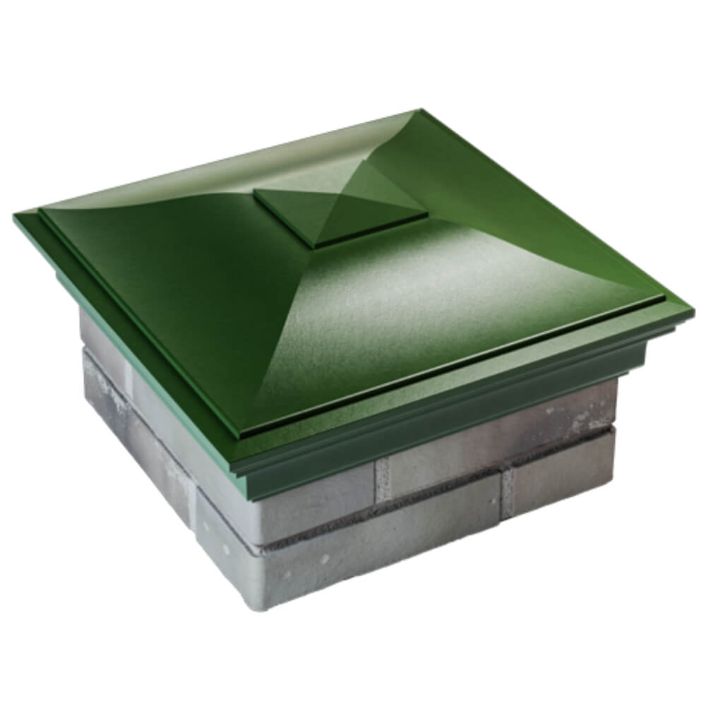 Колпак Zking Монблан Зеленый на столб 1.5х1.5 кирпича (385х385мм) в Тайшете фото