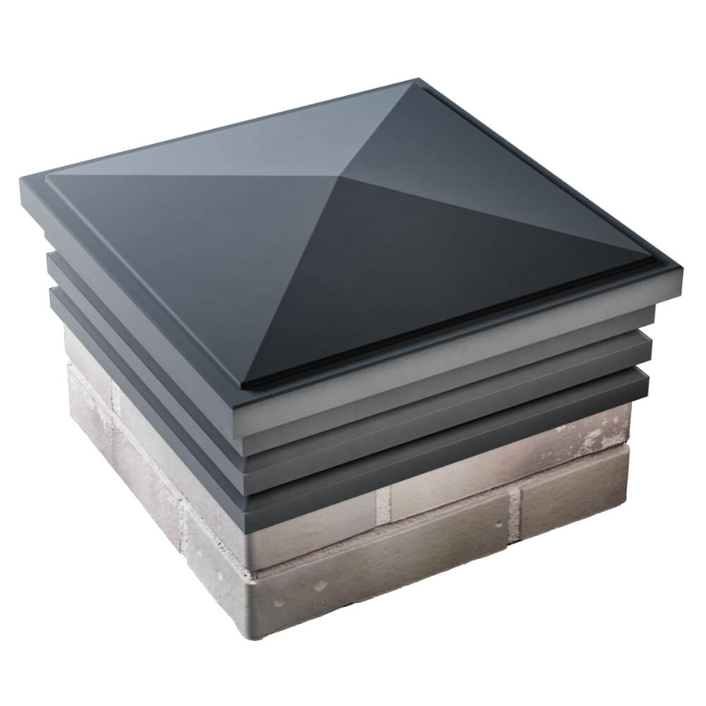 Колпак Zking Бона ХайТек Серый на столб 1.5х1.5 кирпича (385х385мм) в Тайшете фото