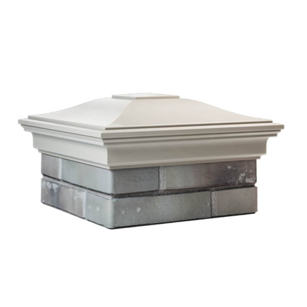 Колпак Zking Монблан Бежевый на столб 1.5х1.5 еврокирпича 0.7НФ (355х355мм) в Тайшете фото