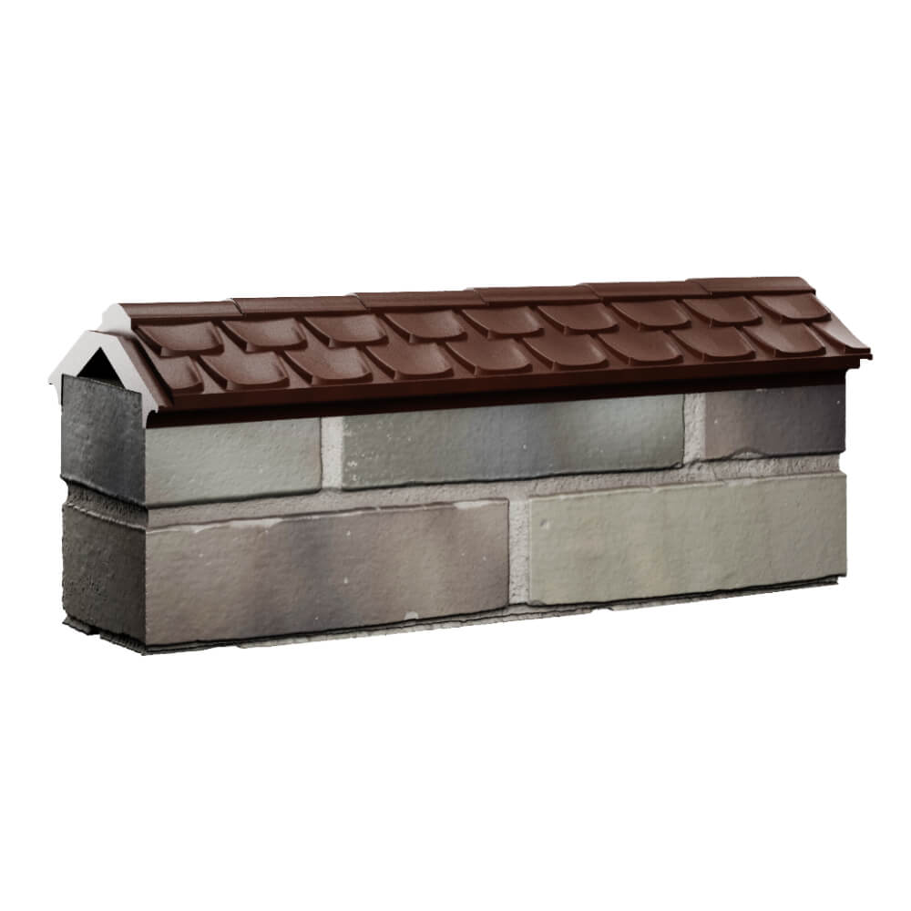 Парапет Zking Эльбрус Коричневый с посадкой на 0.5 кирпича (130мм) Тайшет фото
