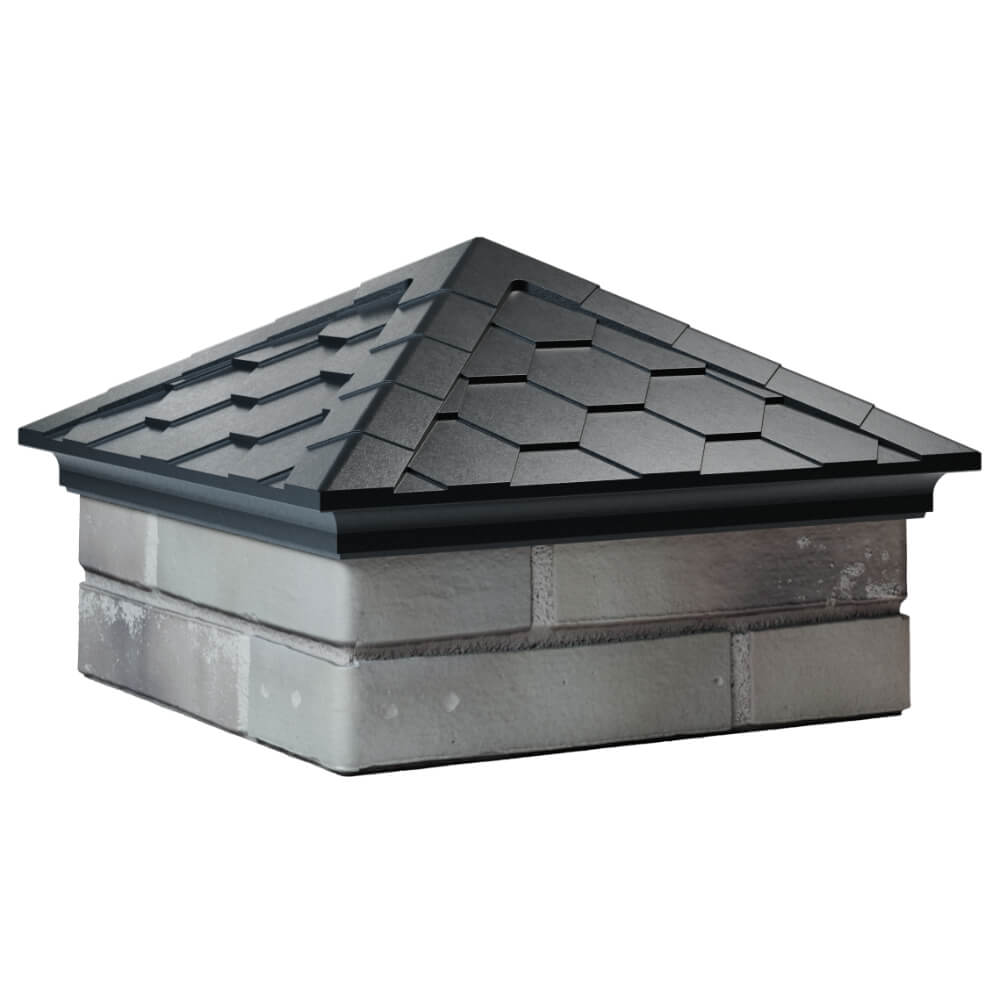 Колпак Zking Эверест Черный на столб 1.5х1.5 кирпича (390х390мм) в Тайшете фото