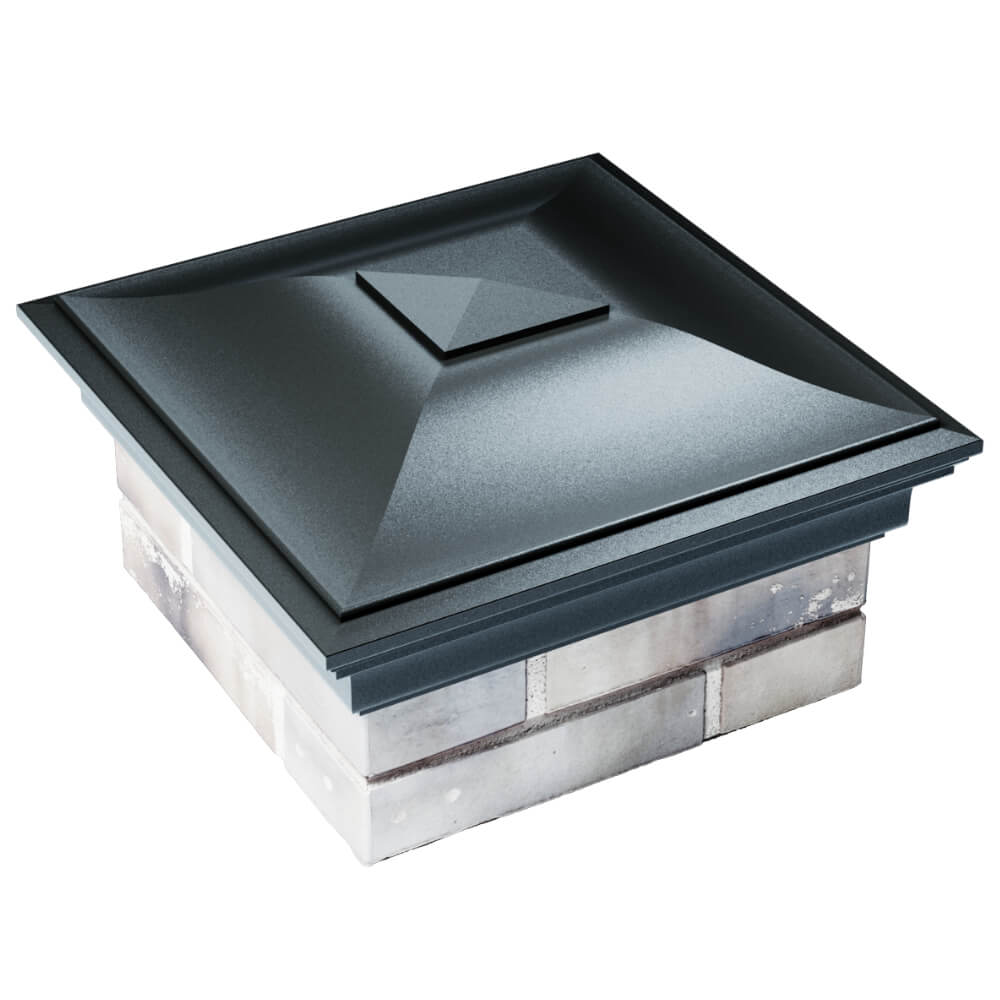 Колпак Zking Монблан Черный на столб 1.5х1.5 кирпича (385х385мм) в Тайшете фото