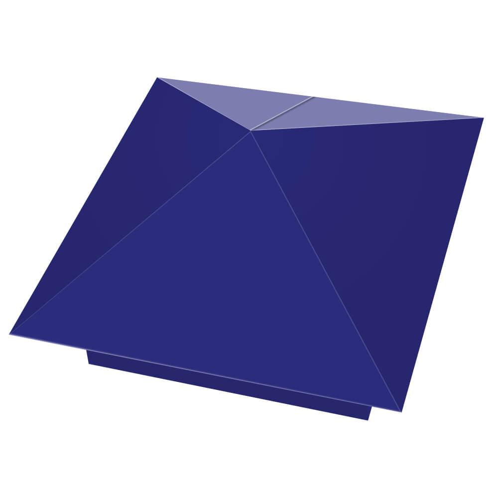 Колпак металлический 400х400мм RAL5002 Синий Ультрамарин заборный Тайшет фото