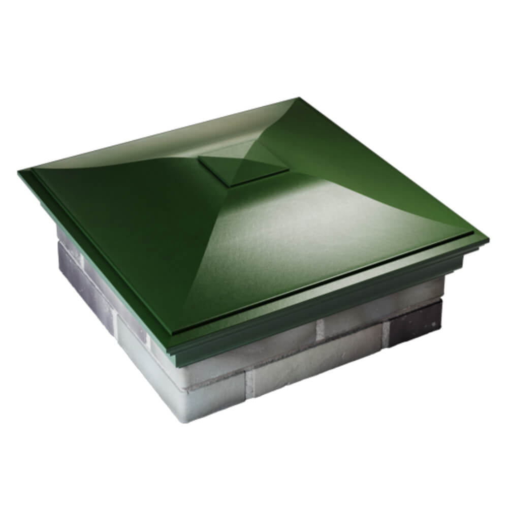 Колпак Zking Монблан Зеленый на столб 2х2 кирпича (515х515мм) Тайшет фото