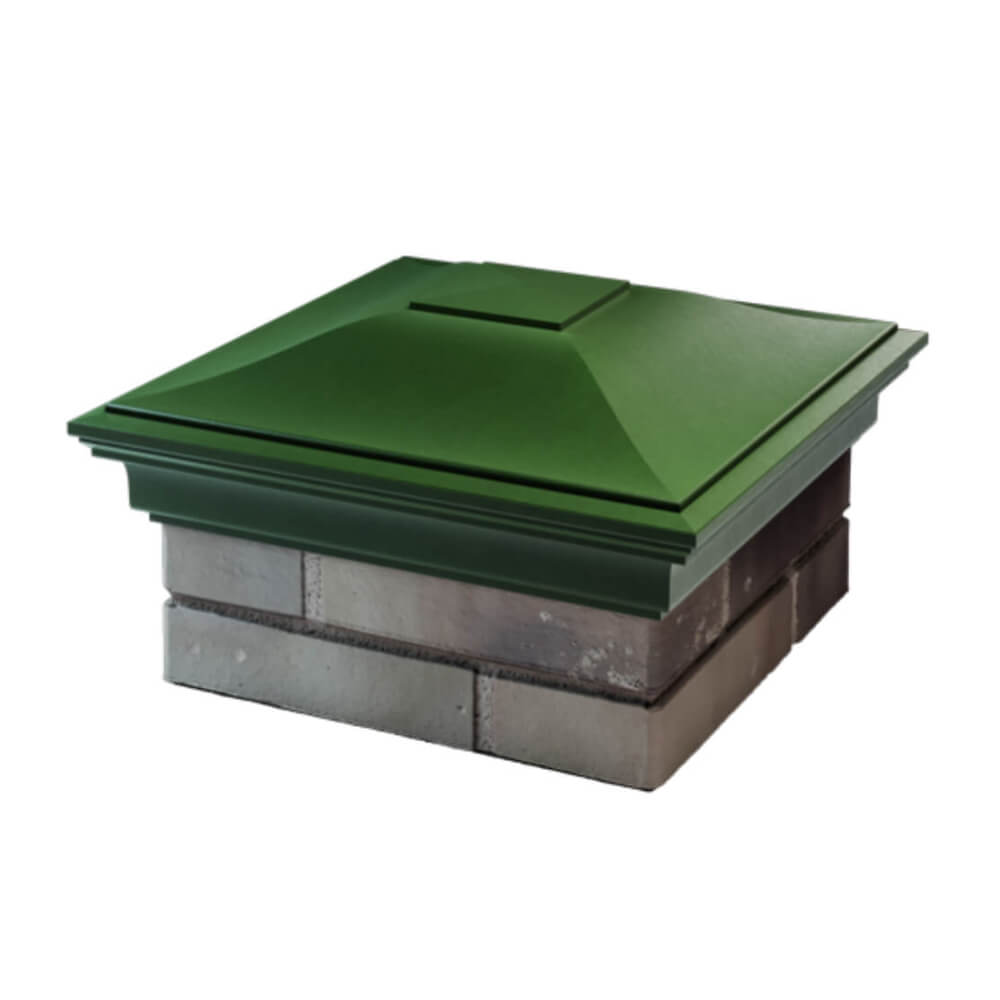 Колпак Zking Монблан Зеленый на столб 1.5х1.5 еврокирпича 0.7НФ (355х355мм) в Тайшете фото