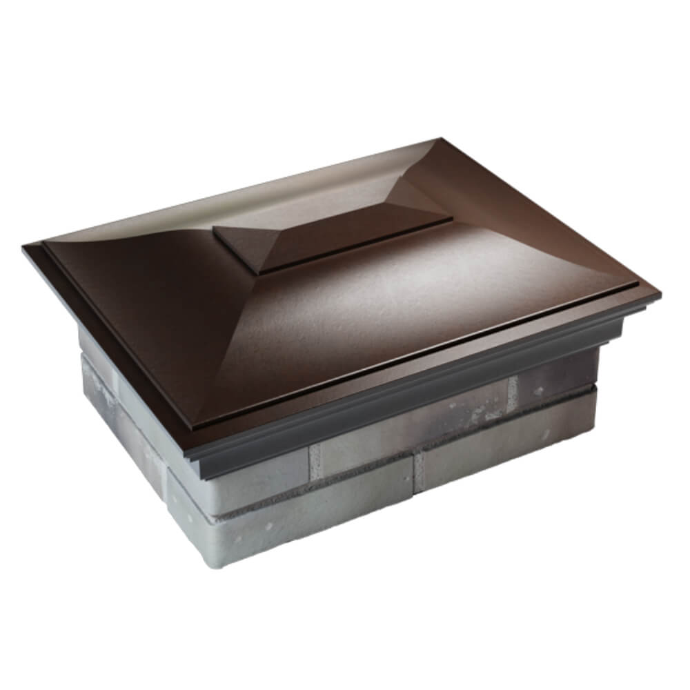 Колпак Zking Монблан Коричневый на столб 2х1.5 кирпича (515х385мм) Тайшет фото