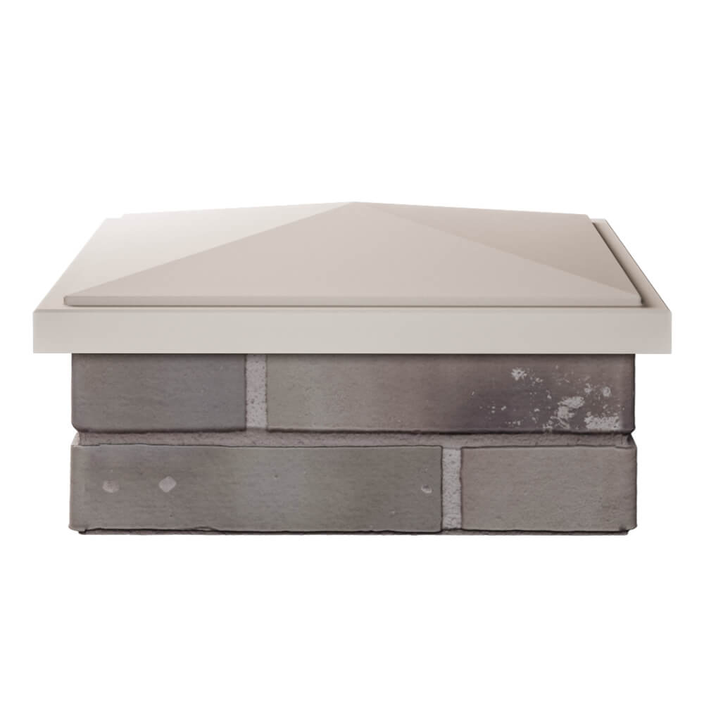 Колпак Zking БонаМоно Бежевый на столб 1.5х1.5 кирпича (385х385, 400х400мм) Тайшет фото