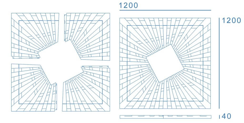 Приствольная решетка для дерева ZKING ATMOSPHERE 1.2х1.2м Черная в Тайшете фото