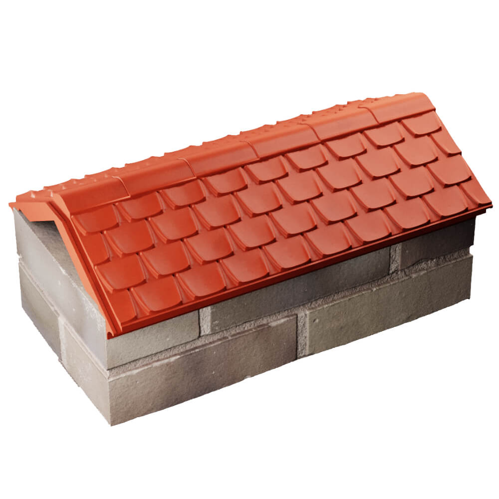 Парапет Zking Эльбрус Красный с посадкой на 1 кирпич (255мм) в Тайшете фото