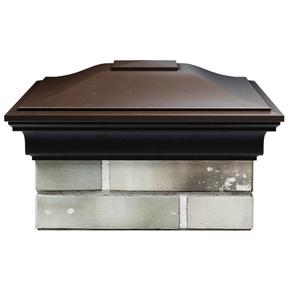 Колпак Zking Монблан Коричневый на столб 1.5х1.5 кирпича (385х385мм) Тайшет фото