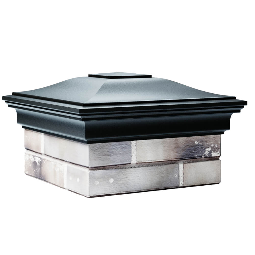 Колпак Zking Монблан Черный на столб 1.5х1.5 кирпича (385х385мм) в Тайшете фото