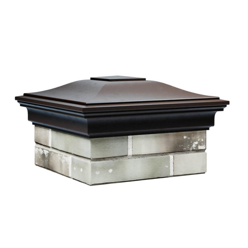 Колпак Zking Монблан Коричневый на столб 1.5х1.5 еврокирпича 0.7НФ (355х355мм) в Тайшете фото