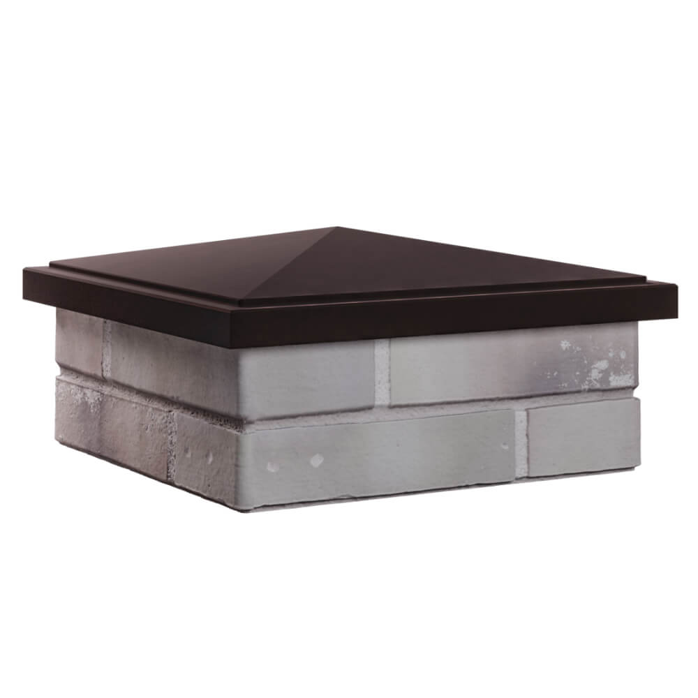 Колпак Zking БонаМоно Коричневый на столб 1.5х1.5 кирпича (385х385, 400х400мм) в Тайшете фото