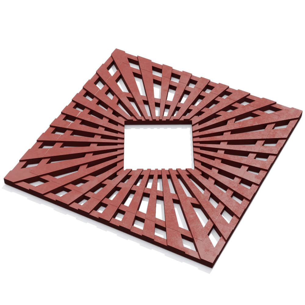 Приствольная решетка для дерева ZKING ATMOSPHERE 1.2х1.2м Красная в Тайшете фото