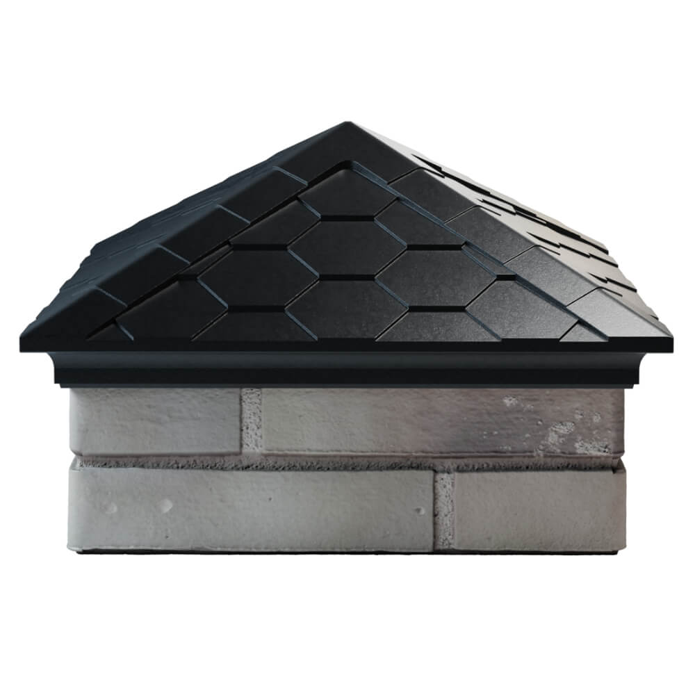 Колпак Zking Эверест Черный на столб 1.5х1.5 кирпича (390х390мм) Тайшет фото