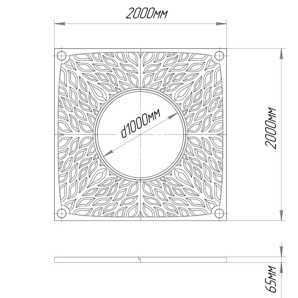 Приствольная решетка для дерева ZKING CRUST 2х2м Черная в Тайшете фото