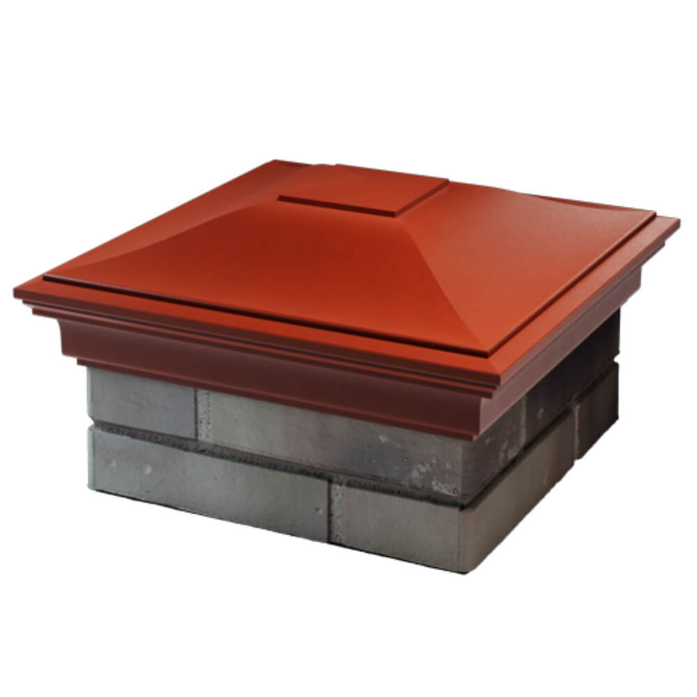 Колпак Zking Монблан Красный на столб 1.5х1.5 кирпича (385х385мм) в Тайшете фото