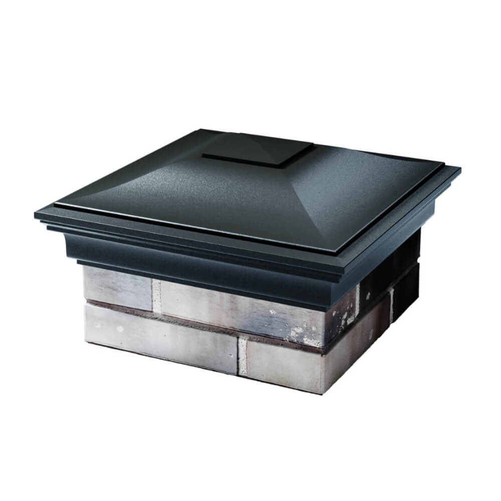 Колпак Zking Монблан Черный на столб 1.5х1.5 еврокирпича 0.7НФ (355х355мм) в Тайшете фото