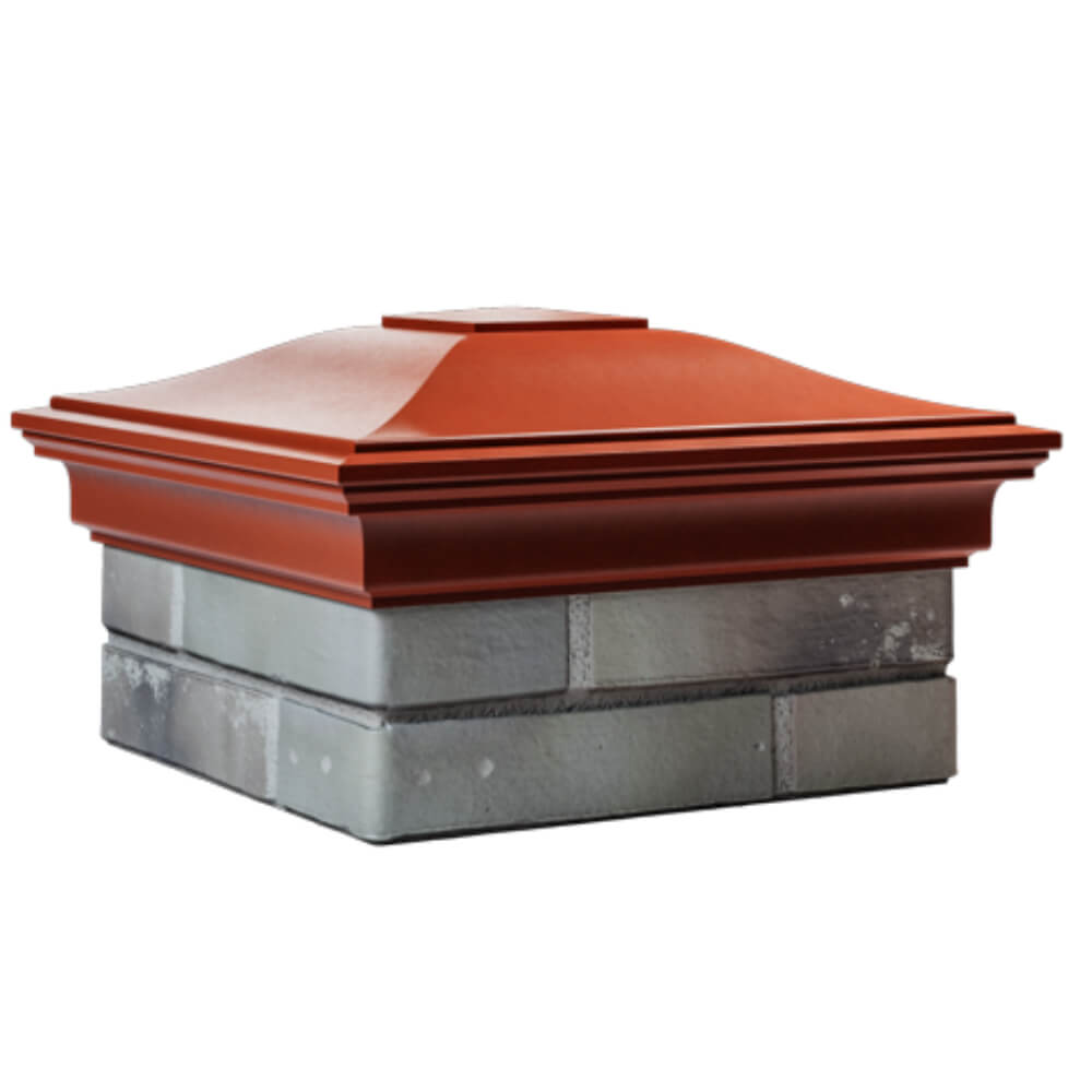 Колпак Zking Монблан Красный на столб 1.5х1.5 кирпича (385х385мм) в Тайшете фото