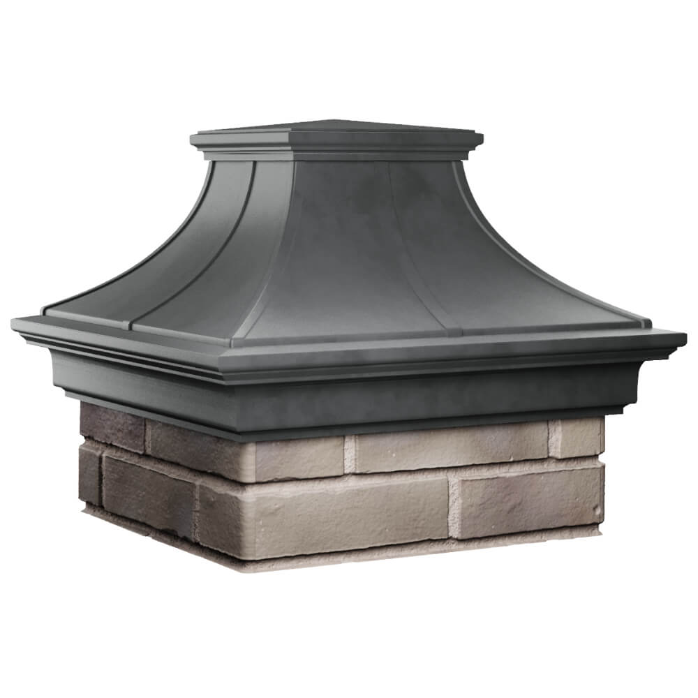 Колпак Zking Монблан Премиум Серый на столб 1.5х1.5 кирпича (385х385мм) в Тайшете фото