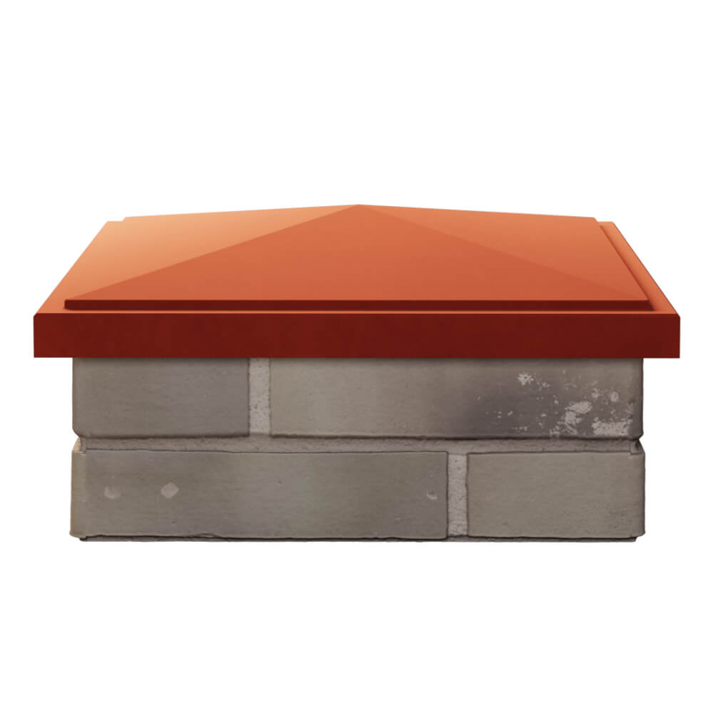 Колпак Zking БонаМоно Красный на столб 1.5х1.5 кирпича (385х385, 400х400мм) Тайшет фото