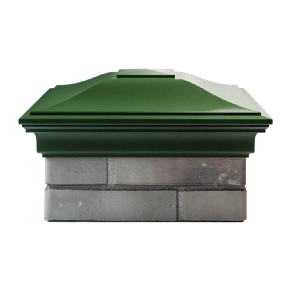 Колпак Zking Монблан Зеленый на столб 1.5х1.5 еврокирпича 0.7НФ (355х355мм) Тайшет фото