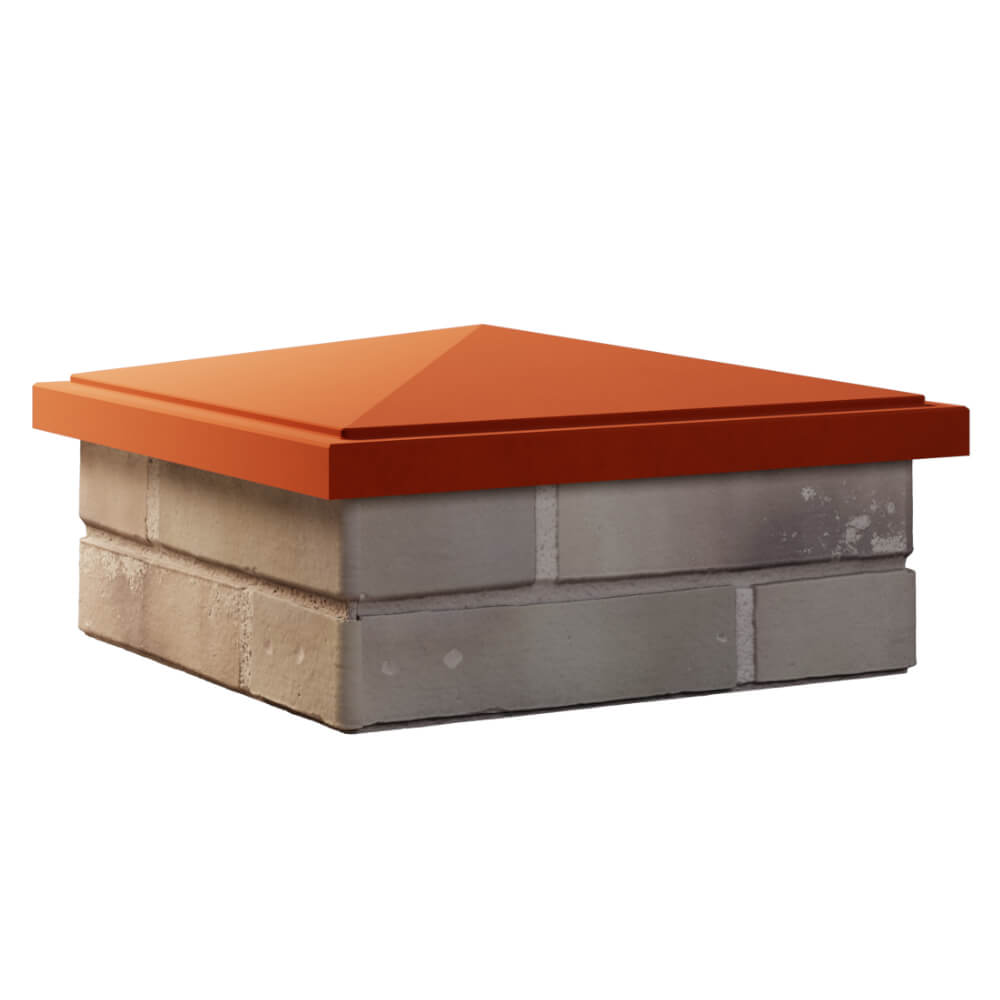 Колпак Zking БонаМоно Красный на столб 1.5х1.5 кирпича (385х385, 400х400мм) в Тайшете фото