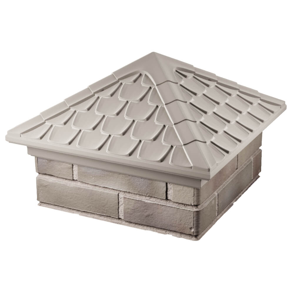 Колпак Zking Эльбрус Бежевый на столб 1.5х1.5 кирпича (385х385мм) в Тайшете фото